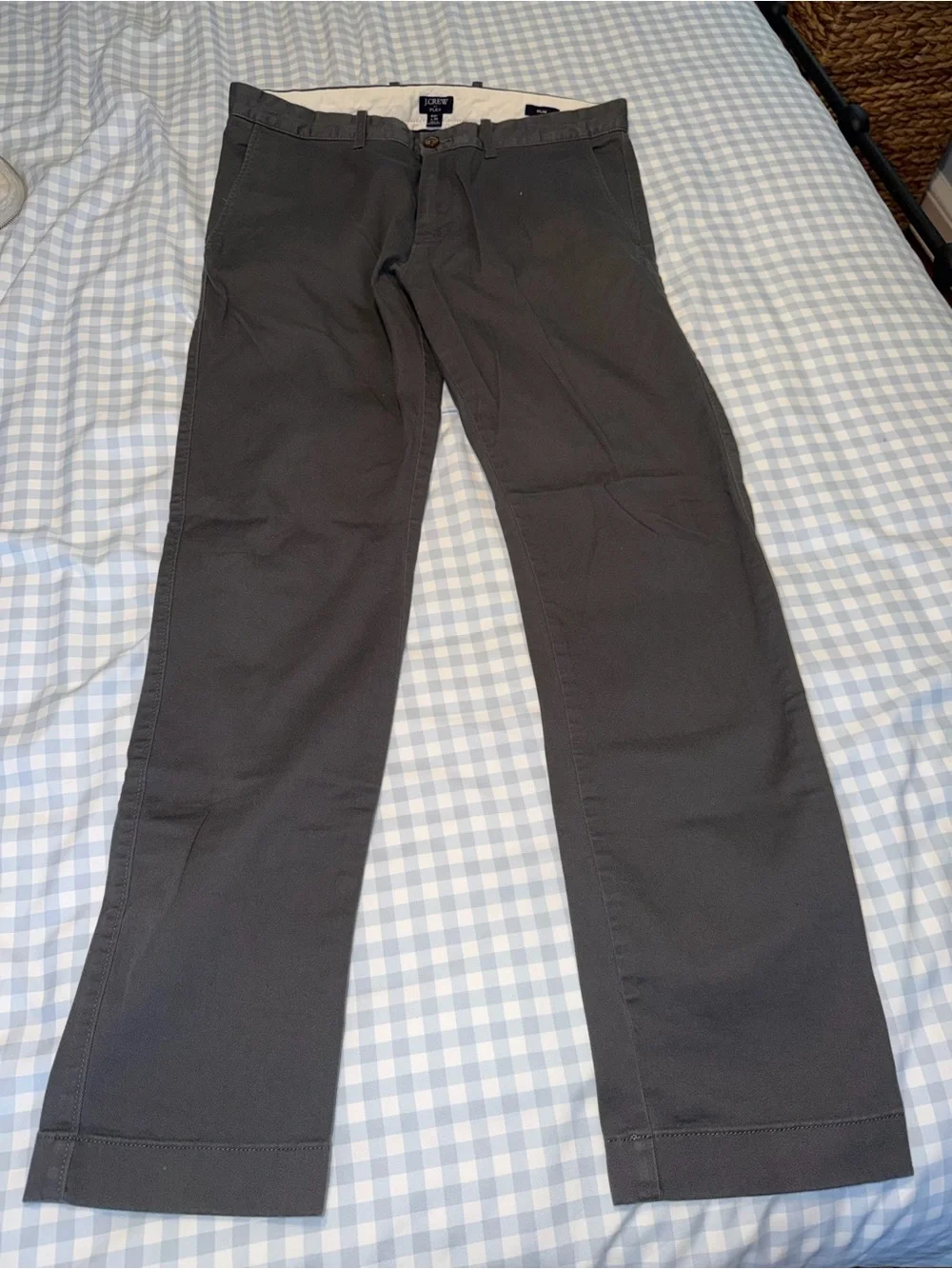 J. Crew Men’s Dark Gray Straight Chino Pants